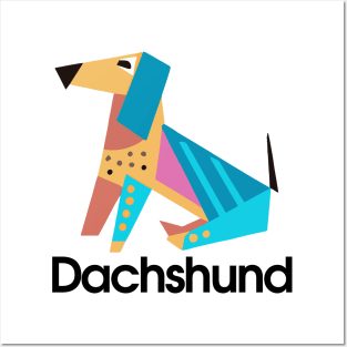 Dachshund Retro Minimalistic Dog Owner Wiener Dog Funny Posters and Art